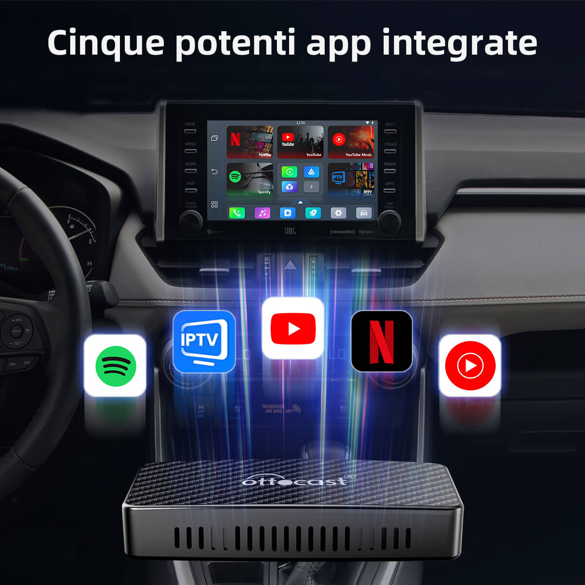 Play2Video All-in-one wireless CarPlay/Android Auto adapter 