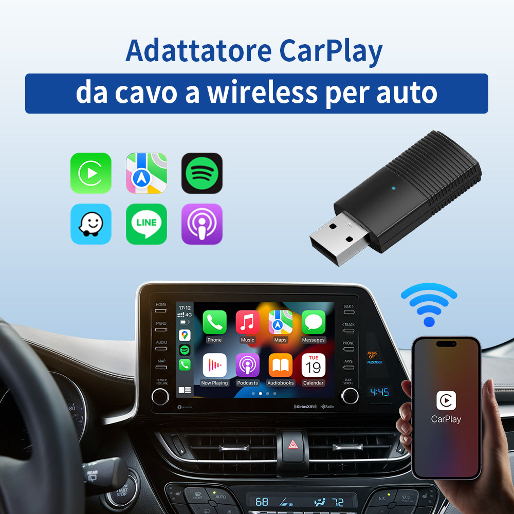 🔥Vendita Calda Sconto del 40%🔥Ottocast®IT Mini Adattatore Wireless CarPlay/Android Auto