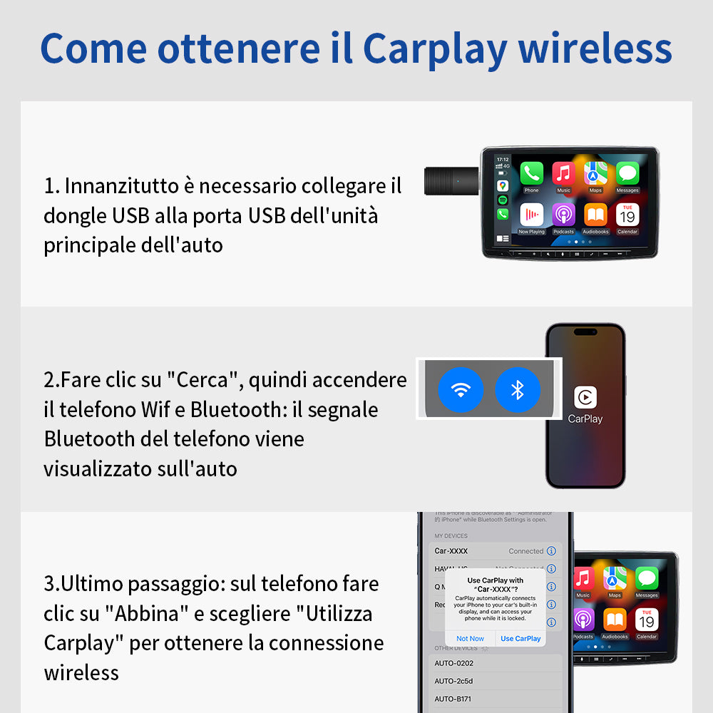 🔥Vendita Calda Sconto del 40%🔥Ottocast®IT Mini Adattatore Wireless CarPlay/Android Auto