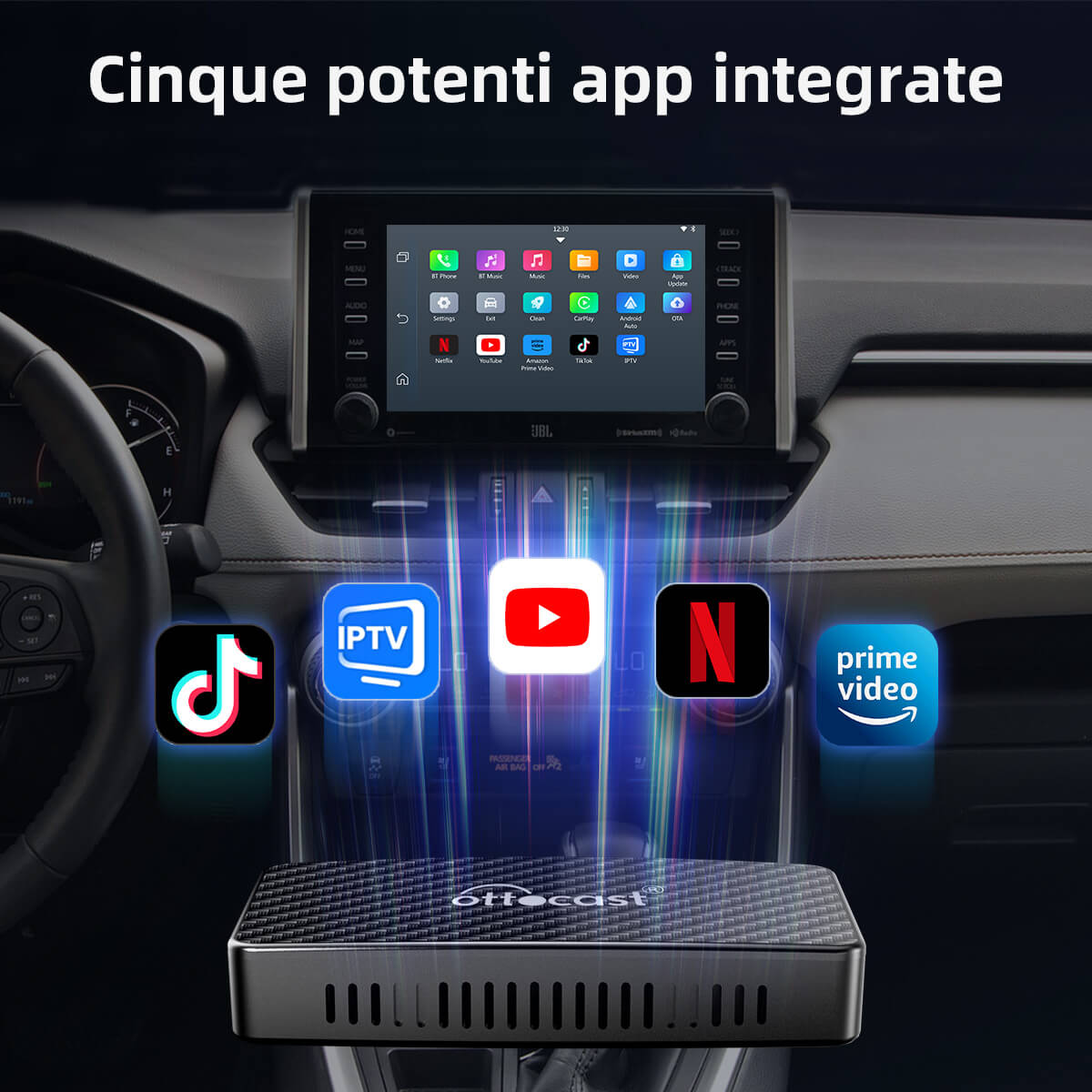 Play2Video All-in-one wireless CarPlay/Android Auto adapter 