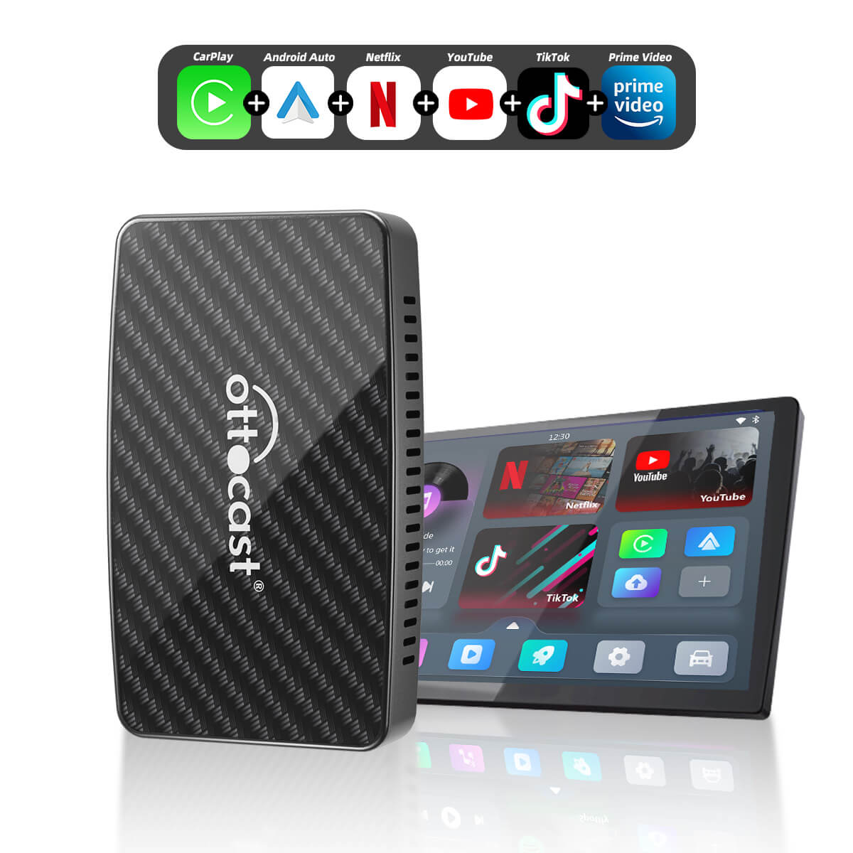 Play2Video All-in-one wireless CarPlay/Android Auto adapter 